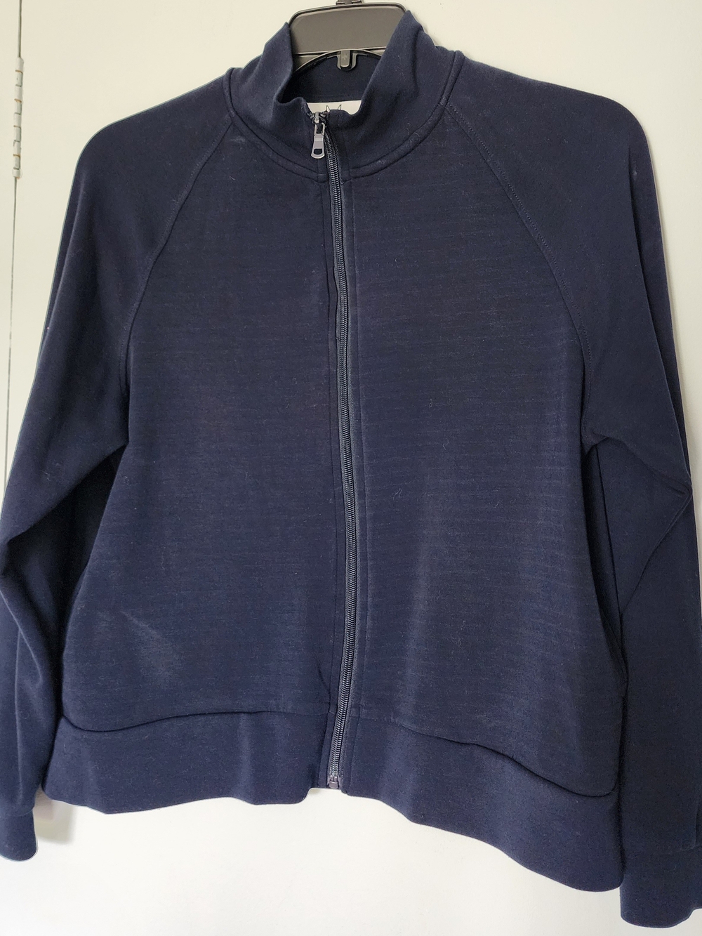 Magaschoni Navy Full-Zip Bomber Jacket